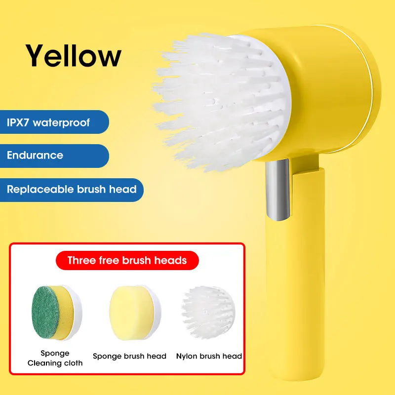 Electric Spin Scrubber – 5-in-1 Cleaning Brush