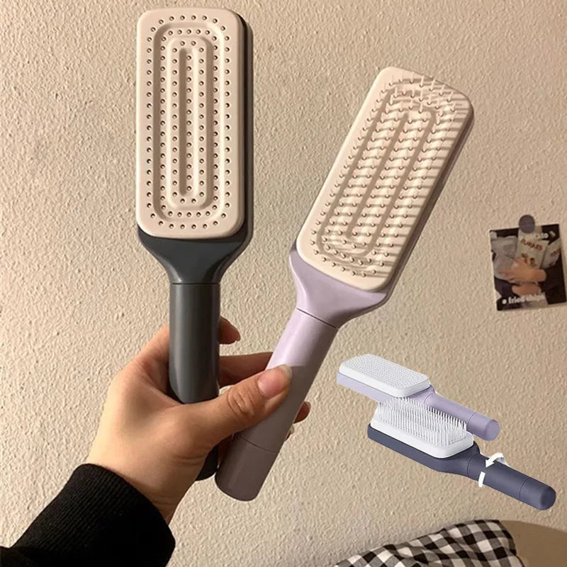 Self-Cleaning Rotating Hair Brush