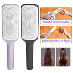 Self-Cleaning Rotating Hair Brush