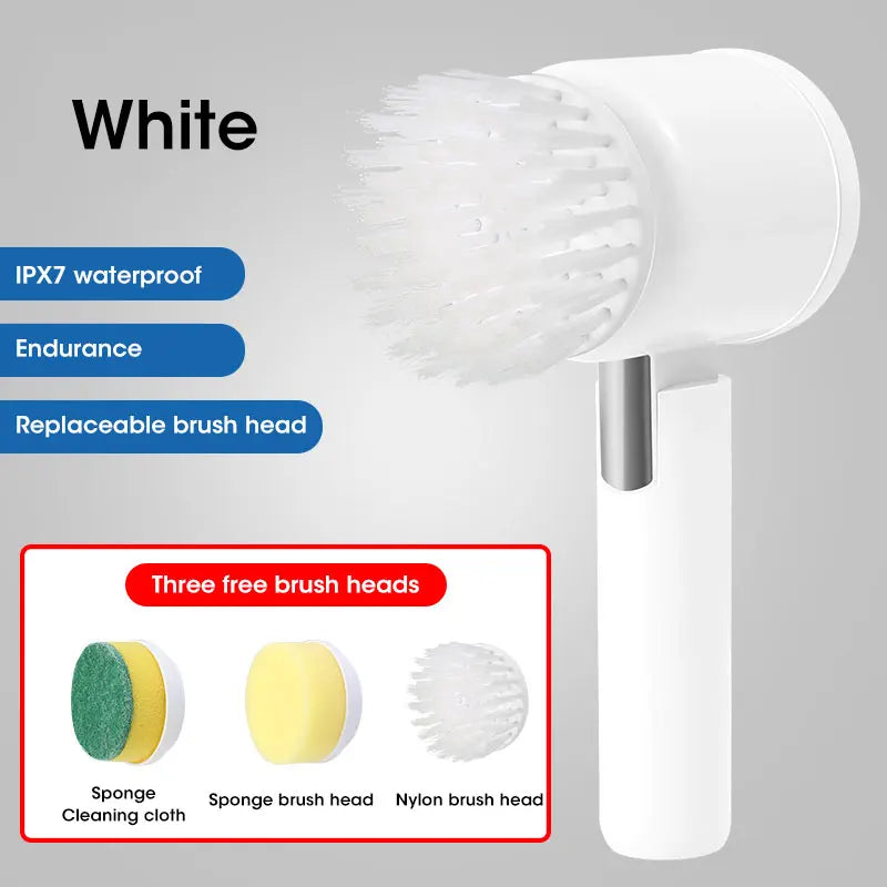 Electric Spin Scrubber – 5-in-1 Cleaning Brush